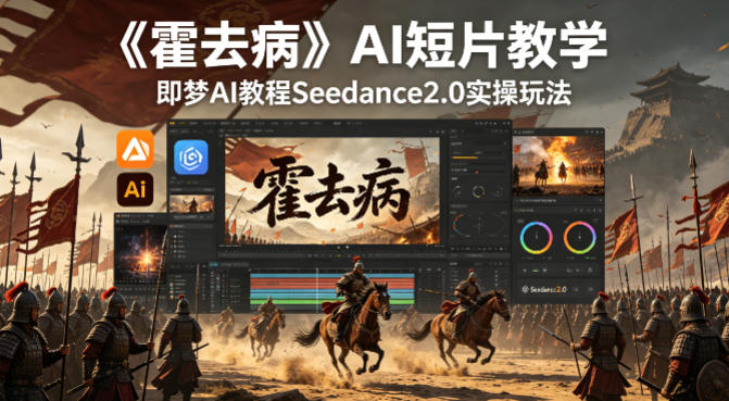 《霍去病》AI短片教学，即梦AI教程Seedance2.0实操玩法-优品网赚资源库