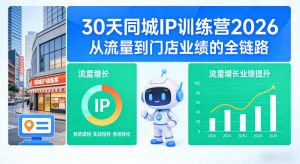 30天同城IP训练营2026年，从流量到门店业绩的全链路-优品网赚资源库