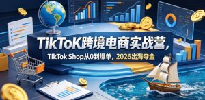 TikToK跨境电商实战营，TikTok Shop从0到爆单，2026出海夺金-优品网赚资源库