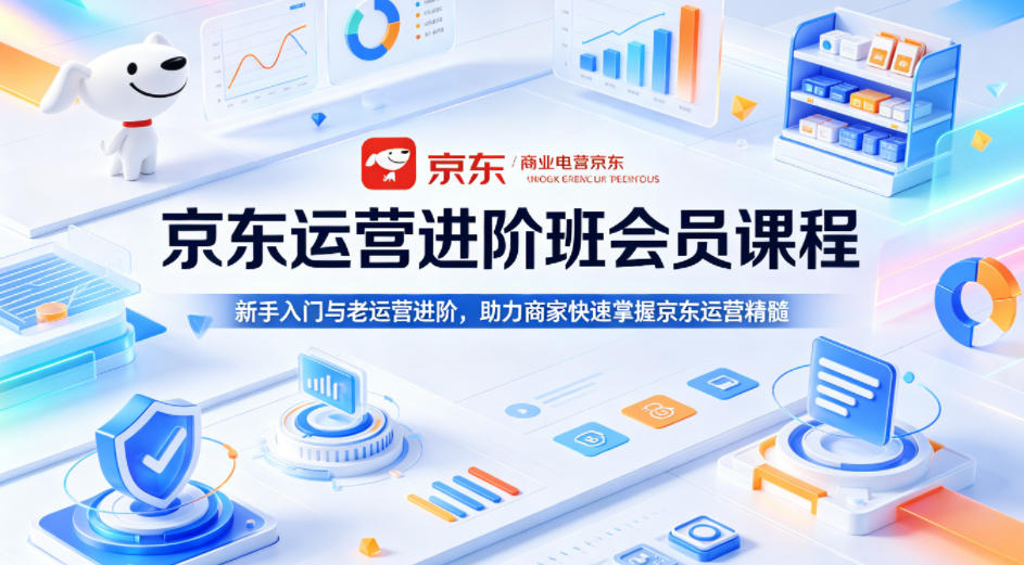 京东运营进阶班会员课程，新手入门与老运营进阶，助力商家快速掌握京东运营精髓-优品网赚资源库