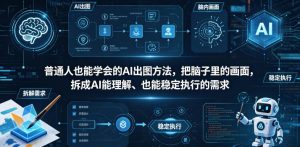 普通⼈也能学会的AI出图⽅法,把脑子里的画面,拆成AI能理解、也能稳定执行的需求【文档】-优品网赚资源库
