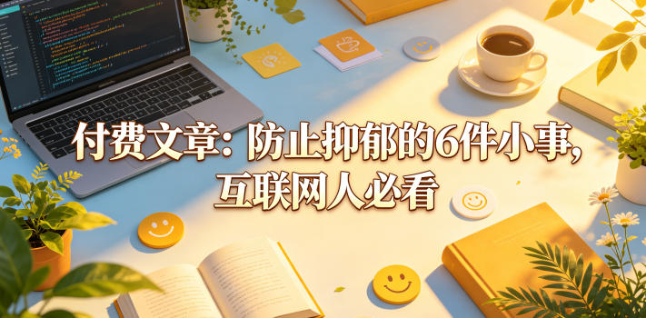 付费文章：防止抑郁的6件小事，互联网人必看！-优品网赚资源库