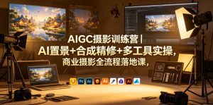 AIGC摄影训练营｜AI置景+合成精修+多工具实操，商业摄影全流程落地课-优品网赚资源库