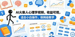 AI火柴人心理学视频，收益可观，适合小白操作，保姆级教学-优品网赚资源库