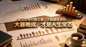 某公众号付费文章：大数据告诉你：大器晚成，才是人生常态-优品网赚资源库