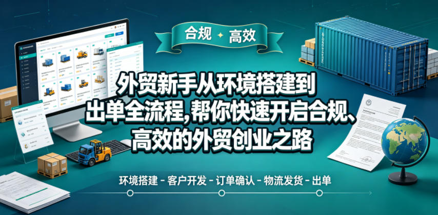 外贸新手从环境搭建到出单全流程，帮你快速开启合规、高效的外贸创业之路-优品网赚资源库