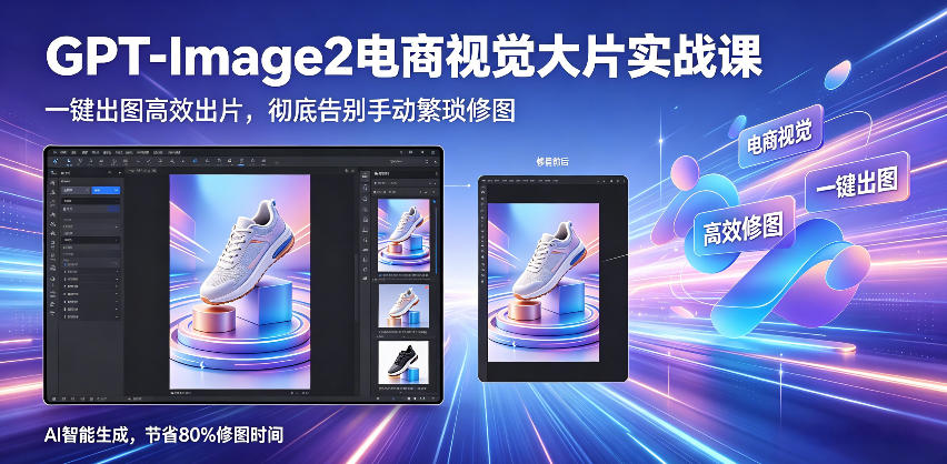 GPT-Image2电商视觉大片实战课，一键出图高效出片，彻底告别手动繁琐修图-优品网赚资源库