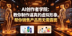 AI创作者学院：教你制作逼真的虚拟形象，帮你销售产品而无需露面【原创双语字幕】-优品网赚资源库