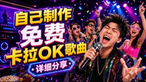 零基础AI制作免费卡拉OK视频教程，从歌曲生成、音轨分离到字幕制作、视频导出，手把手教学-优品网赚资源库