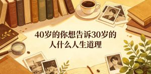 公众号付费文章：40岁的你想告诉30岁的人什么人生道理？-优品网赚资源库