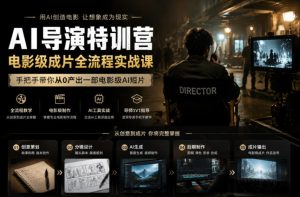 AI导演特训营,电影级成片全流程实战课,手把手带你从0产出一部电影级AI短片-优品网赚资源库