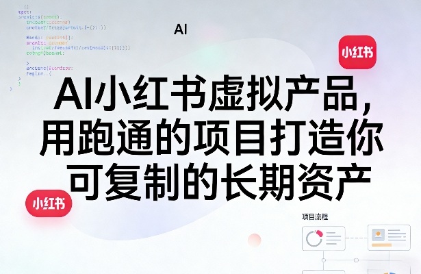 AI小红书虚拟产品，用跑通的项目打造你可复制的长期资产（更新）-优品网赚资源库