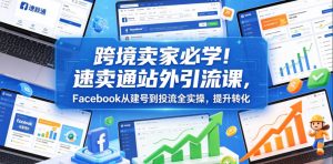 跨境卖家必学!速卖通站外引流课,Facebook从建号到投流全实操,提升转化-优品网赚资源库