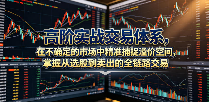 高阶实战交易体系，在不确定的市场中精准捕捉溢价空间，掌握从选股到卖出的全链路交易心法（更新6月）-优品网赚资源库