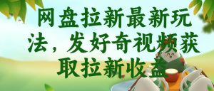 网盘拉新最新玩法，发好奇视频获取拉新收益，抖音收藏家玩法-优品网赚资源库