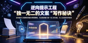 逆向提示工程教您突破AI常规限制，写出独具魅力独一无二的文案，引人注目的写作秘诀【原创双语字幕】-优品网赚资源库