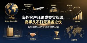 海外客户拜访成交实战课,高手从不打无准备之仗,海外客户拜访业绩倍增的秘籍-优品网赚资源库