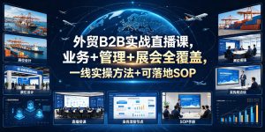 外贸B2B实战直播课,业务+管理+展会全覆盖,一线实操方法+可落地SOP-优品网赚资源库
