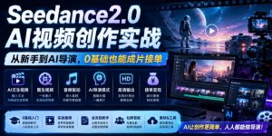 Seedance2.0 AI视频创作实战,从新手到AI导演,0基础也能成片接单变现-优品网赚资源库
