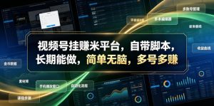 视频号挂賺米平台,自带脚本,长期能做,简单无脑,多号多賺【揭秘】-优品网赚资源库