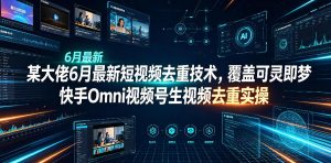 某大佬6月最新短视频去重技术，覆盖可灵即梦快手Omni视频号生视频去重实操-优品网赚资源库