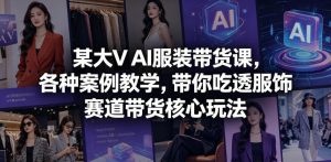 某大V AI服装带货课，各种案例教学，带你吃透服饰赛道带货核心玩法-优品网赚资源库