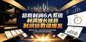 总裁利润6大系统,打通从开源到节流的利润增长链路,让企业在复杂市场中实现利润倍数级爆发-优品网赚资源库