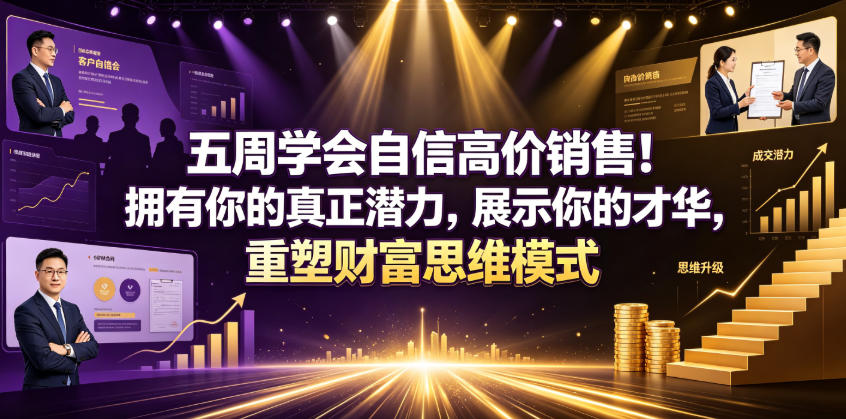 五周学会自信高价销售！拥有你的真正潜力，展示你的才华，重塑财富思维模式【原创双语字幕】-优品网赚资源库