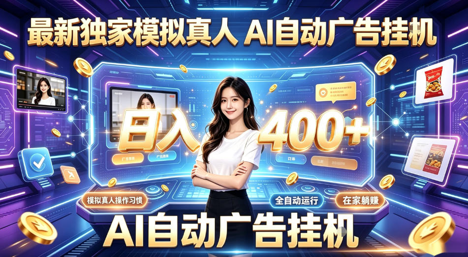 最新独家模拟真人，AI自动挂号挂G，日入400+，全程全自动运行，无需人工【揭秘】-优品网赚资源库