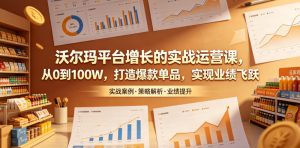 沃尔玛平台增长的实战运营课,从0到100W,打造爆款单品,实现业绩飞跃-优品网赚资源库