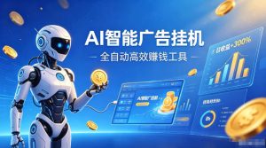 AI智能广告挂G，在家自动賺收益，全程无需人工操作、不用直播、不用拉人【揭秘】-优品网赚资源库