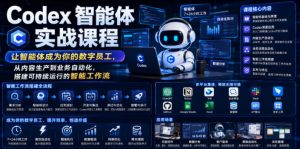 Codex智能体实战课程,让智能体成为你的数字员工,从内容生产到业务自动化,搭建可持续运行的智能工作流-优品网赚资源库