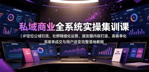 私域商业全系统实操课|IP定位公域引流、社群精细化运营、朋友圈内容打造、高客单成交与用户裂变完整落地教程-优品网赚资源库
