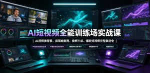 AI短视频全能训练场实战课|AI视频换背景、首尾帧复用、音频生成、爆款短视频完整复刻全套实操教学-优品网赚资源库