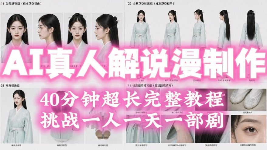 2026年AI真人解说漫剧自动批量化制作教程，40分钟超长完整，自动批量化制作，挑战一人一天一部剧！-优品网赚资源库