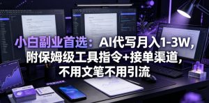 小白副业首选:AI代写月入1-3W,附保姆级工具指令+接单渠道,不用文笔不用引流【揭秘】-优品网赚资源库