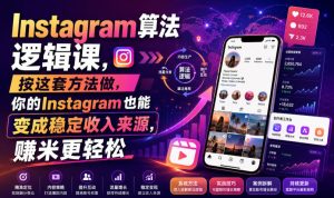 Instagram算法逻辑课，按这套方法做，你的Instagram也能变成稳定收入来源，賺米更轻松【原创双语字幕】-优品网赚资源库