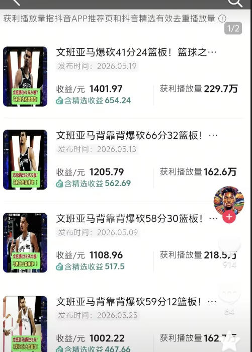 抖音8W粉丝博主的篮球人物深度解析解说教学，零门槛玩转伙伴计划与精选独家，单日稳定收益1k+-优品网赚资源库