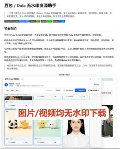 最新豆包无水印下载终于来了!支持豆包图片+视频,15秒视频配置本地账户管理及批量下载,浏览器插件-优品网赚资源库