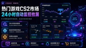 热门游戏CS2市场24小时自动监控捡漏,支持任何形式对数据进行验证,简单易上手,日入300+【揭秘】-优品网赚资源库