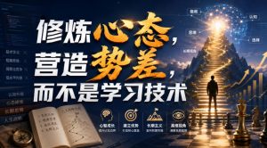 付费文章:修炼心态,营造势差,而不是学习技术-优品网赚资源库